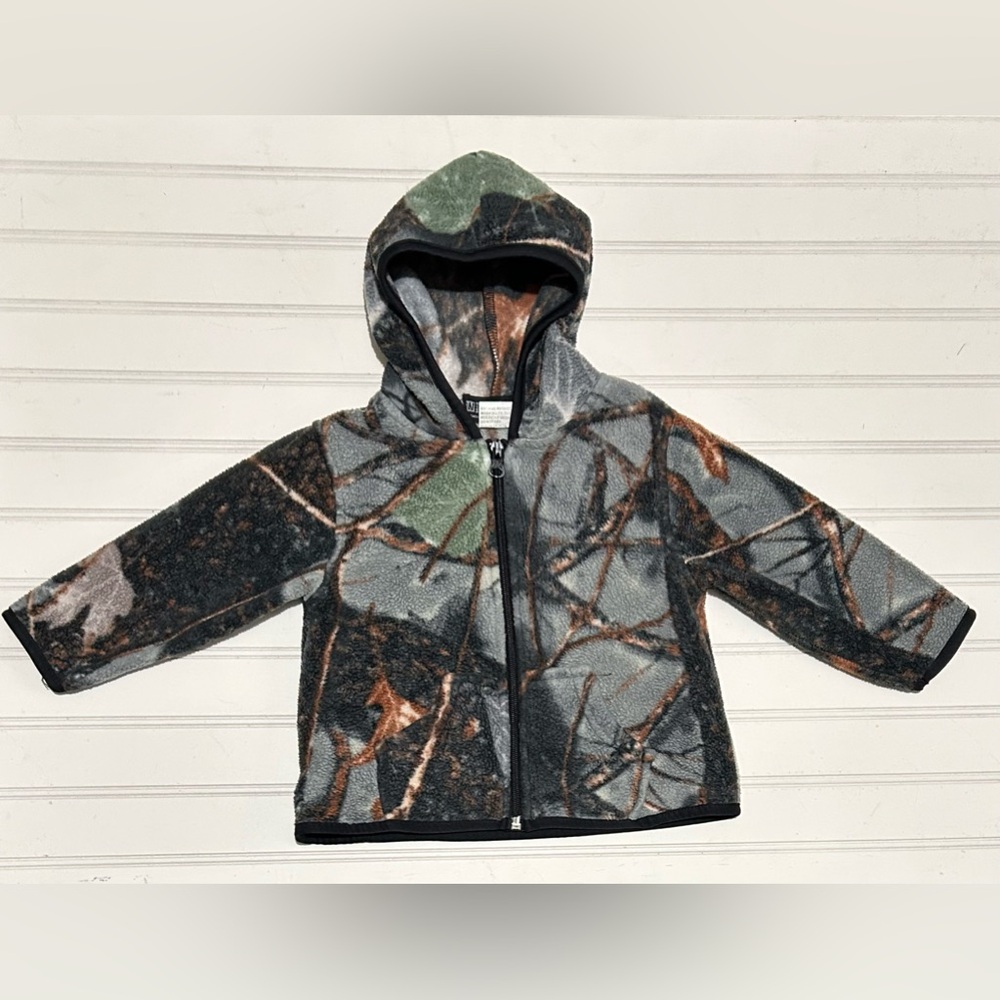 Baby Jacket Size 6-12‎ Months Camo Hooded Zip Up Sweater WFS Element Gear Casual